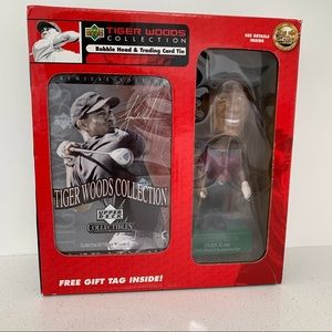 Upper Deck, Tiger Woods, (PGA) Bobble Head and Trading Card Tin